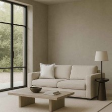 Alesta Home Minimalist Beyaz İpek Siyah Biyeli Kırlent Kılıfı 40x40 cm
