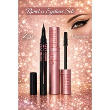 Zizix Cosmetic Rimel ve Eyeliner Seti – Yoğun Siyah Maskara & Kalıcı Likit Eyeliner