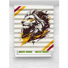 Enzo Home Aslan Desenli Baskılı Zebra Stor Perde – Modern Dekoratif Zebra Perde