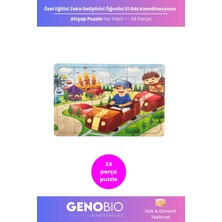 Feyza Design Ahşap Hız Treni 24 Parça Çocuk Puzzle 3 Yaş+ Eğitici Oyun