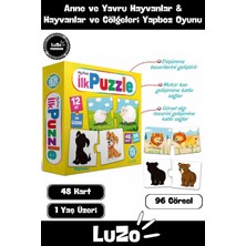 Feyza Design 48 Parça Hayvanlar Temalı Eğitici Puzzle Çocuk Oyuncağı