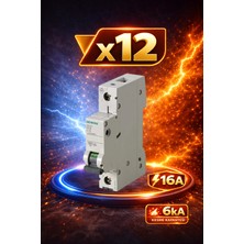 Kondel Aydınlatma Siemens 12 Adet 16A 1p B16 Otomatik Sigorta 6ka