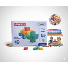Feyza Design Minecraft Tarzı Manyetik Mıknatıslı Yapı Blokları 20 Parça