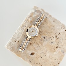 Vesce Atelier Doves Gold Gümüş Saat Beyaz