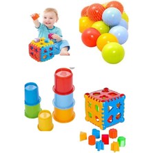 Feyza Design Sevimli Kule Bul Tak Puzzle Eğitici Zeka Geliştirici Set