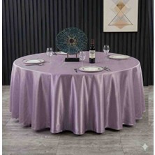 Ayzen Home Yuvarlak Masa Için Saten Masa Örtüsü 190 x 190 cm