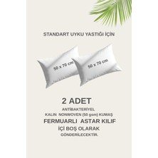 Moonzy Minimalist & Cozy Uyku Yastığı Iç Astar Kılıfı , Mitil  – Fermuarlı , 50X70 cm , Nonwoven Hijyenik Iç Kılıf , 2 Li Pakette