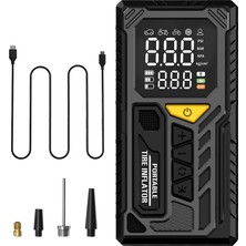 Zoli 4000MAH Hava Kompresörü Powerbank Özellikli Araba Bisiklet Top Lastik Şişirme Pompası