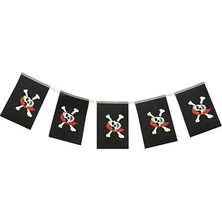 SHC4200 Mey Ithalat® Korsan Partisi Korsan Logo Baskılı Flama Süs Afiş Süsleme 8 Li