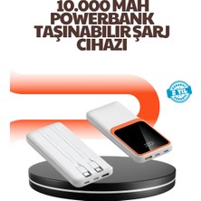 Taşınabilir 10000 Mah Powerbank – Dijital Göstergeli, Type-C ve USB Çıkışlı Midastech