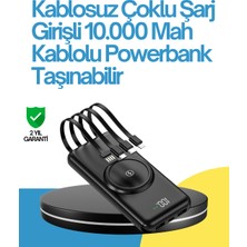 MidasTech 10000MAH Kablosuz ve Hızlı Şarj Destekli Powerbank – Taşınabilir Şarj Gücü Midiastech