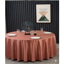 Ayzen Home Yuvarlak Masa Için Saten Masa Örtüsü 190 x 190 cm