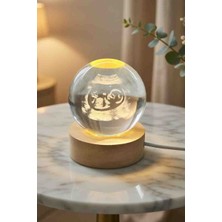 Wolawood Ultrason 3D Bebek Fotoğraflı Hamile Kadın Kristal Cam Küre Işıklı Lamba Anlamlı Hediye Seti