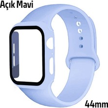MidasTech Ally Apple Watch 4-5-6 44MM Silikon Kordon Kayış ve Ekran Koruyucu KILIF-(5775) Midiastech