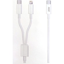 MidasTech Yeni Nesil Usb-C To Lightning Usb-C Hızlı Şarj ve Data Kablosu 5.0A Hızlı Kablo 1 Metre 20W Nem