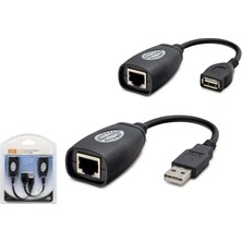Nuveden USB RJ45 Kablolu Uzatıcı Seti 45 M - Siyah HDX5008 DIE-RSTG34
