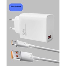 120 Watt Type C Hızlı Şarj Cihazı  Reno 4 5 6 Uyumlu Midastech