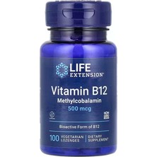 Life Extension Vitamin B12 Methylcobalamin 500 Mcg 100 Vegetarian Lozenges