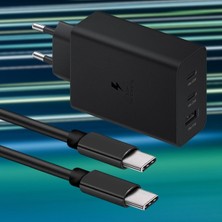 65W Hızlı Şarj Edebilen Type C Uçlu Şarj Aleti (4887) Midastech