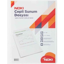 Noki 40’lı Beyaz Cepli Sunum Dosyası A4 Ölçülerinde Kullanışlı ve Pratik