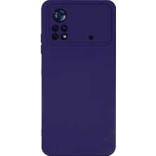 Magicool Xiaomi Poco X4 Pro 5g Kılıf Nano Içi Kadife Silikon - Mor