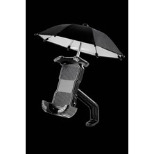 Ervinay Şemsiyeli Motosiklet Telefon Tutucu – Güneşli ve Yağmurlu Havalara Özel Koruma!