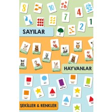 Feyza Design Ahşap Hafıza Oyunu 3'lü Set - Eğitici ve Renkli Zeka Kartları