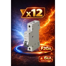 Kondel Aydınlatma Siemens 12 Adet 20A 1p B20 Otomatik Sigorta 6ka