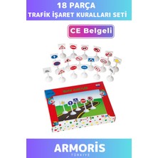 Feyza Design Eğitici Trafik Işaretleri Seti - 18 Parça, 3+ Yaş Için