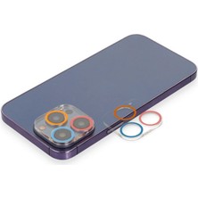 Magicool Iphone 12 Pro Renkli Kamera Lens Koruma Cam - Pembe-Mavi