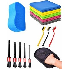 SHC4200 Kyrotech 15’li Oto Temizlik Detaylandırma Seti, 5’li Detay Fırçası, 3’lü Jant Zor Kir Fırçası