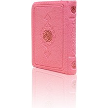 Colezium Büyük Cep Boy Kur'an-I Kerim (Pembe Renk, Kılıflı, Mühürlü)