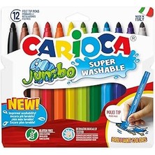 SHC4200 Carioca Süper Yıkanabilir Keçeli Boya Kalemi, 12'li