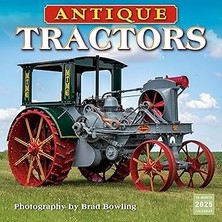 SHC4200 Antika Traktörler 2025 Duvar Takvimi, 12" x 12"