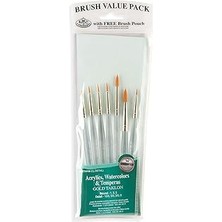 SHC4200 And Langnickel Detail Taklon Çeşitli Seti - Altın (7'li Paket)