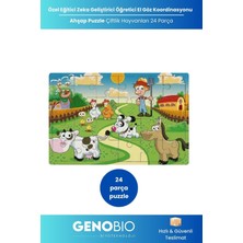 Feyza Design Ahşap Puzzle Çiftlik Hayvanları 24 Parça 3 Yaş+ Eğitici Oyun