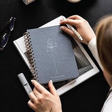 SHC4200 2026 Spiralli A5 Haftalık Ajanda – Kir Suya Dayanıklı Sert Kapak - Füme