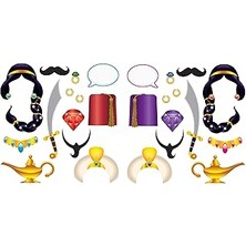 SHC4200 Beistle Arabian Nights Fotoğraf Eğlenceli Işaretler 2'li Paket