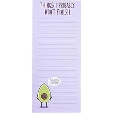 SHC4200 Graphique Manyetik Not Defteri - Mor Punny Avokado Bakkal Alışveriş Listesi - Eğlenceli Dekorati