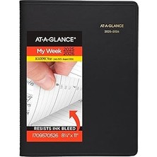 SHC4200 At-A-Glance Planner 2025-2026 Akademik, Haftalık, Saatlik Randevu Defteri, 8-1/4" x 11&