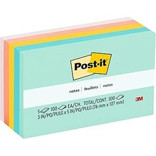 SHC4200 Post-It Notlar, 7,6 x 12,7 Cm, 5 Blok, Amerika'n N No. 1 Favorite Sticky Notes, Marseille Kole