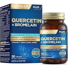 SHC4200 Nutraxin Quercetin + Bromelain 30 Tablet – C Vitamini, Çörek Otu Isırgan Otu Içerikli