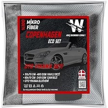 SHC4200 Wonkey - Mikrofiber Oto Yıkama Temizleme Seti | Araç Kurulama Havlusu + Otomobil Cam Bezi + Araba Y