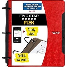 SHC4200 Five Flex Hibrid Defter, 2,5 cm Klasör, Defter Klasör Hepsi Bir Arada, Kırmızı (29328AB2)