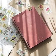 SHC4200 2026 A5 Spiralli Keten Haftalık Ajanda 12 Aylık - Pembe