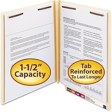 SHC4200 Smead End Tab Bağlayıcı Dosya Klasörü, Shelf-Master® Güçlendirilmiş Düz Kesim Tab, 2 Bağlantı Elema