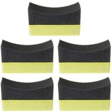SHC4200 Temizlik Süngeri, 5 Adet Lastik Kontür Dressing Uygulama Pedi, Temizleme Kavisli Sünger, Lastik Par
