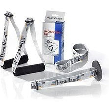 SHC4200 Theraband Aksesuar Seti (1 Çift Sap, 1 Kapı Ankrajı, 1 Asistan) Gri-Siyah, Tek Boy