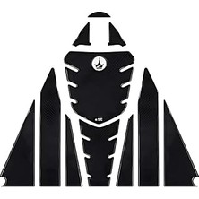 SHC4200 12 Parça Honda SH125 2024 ile Uyumlu Kaydırmaz Tank Pad – 6d Karbon | Çizilmeye Karşı Kalkan, Motos