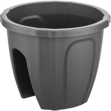 Omnipazar SY-5712 Opal Yuvarlak Balkon Küpeşte Saksı 7.5 Litre